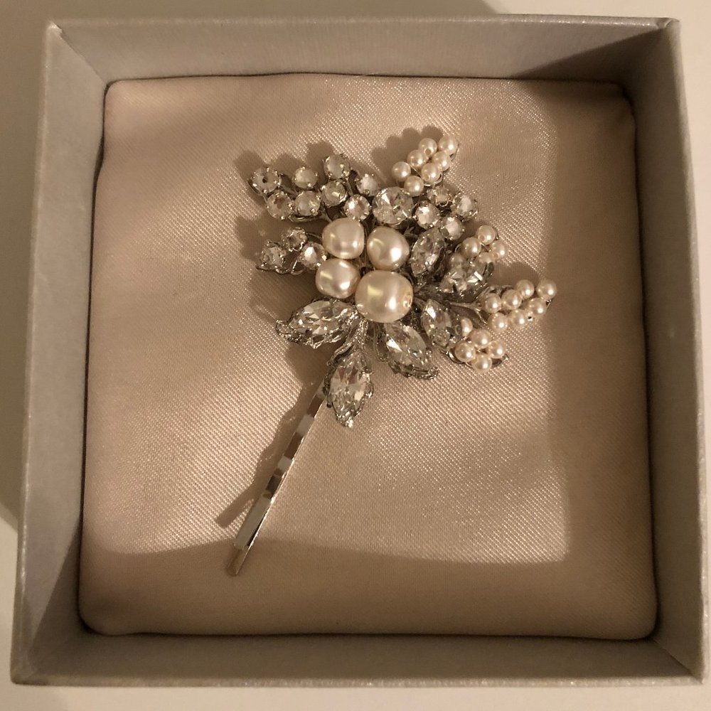 Wedding Hair Pin - Swarovski Crystals and Pearls